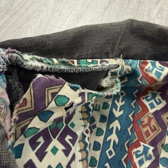 Vintage Carhartt Sante Fe Jacket Mens 2XL Black Faded Aztec Western Lined JS1105 - Picture 10 of 13